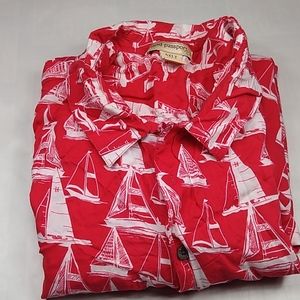 Island passport casual button up shirt sleeve